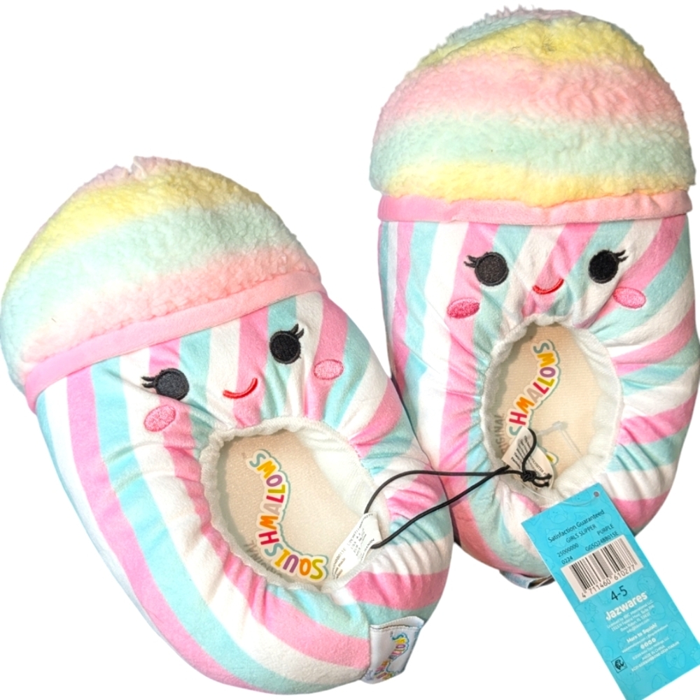 Squishmallow Bevin the Snow-Cone slippers Sz Y 4-5